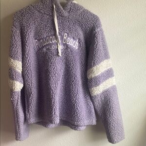 Purple Fleece Crew Neck Sweater